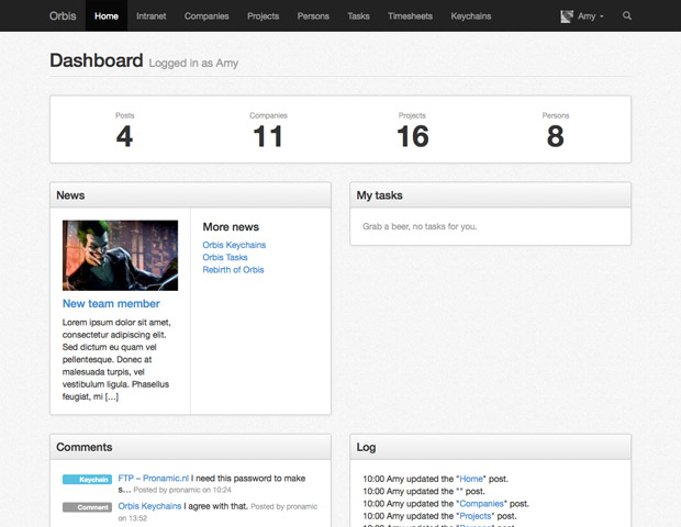 Orbis dashboard